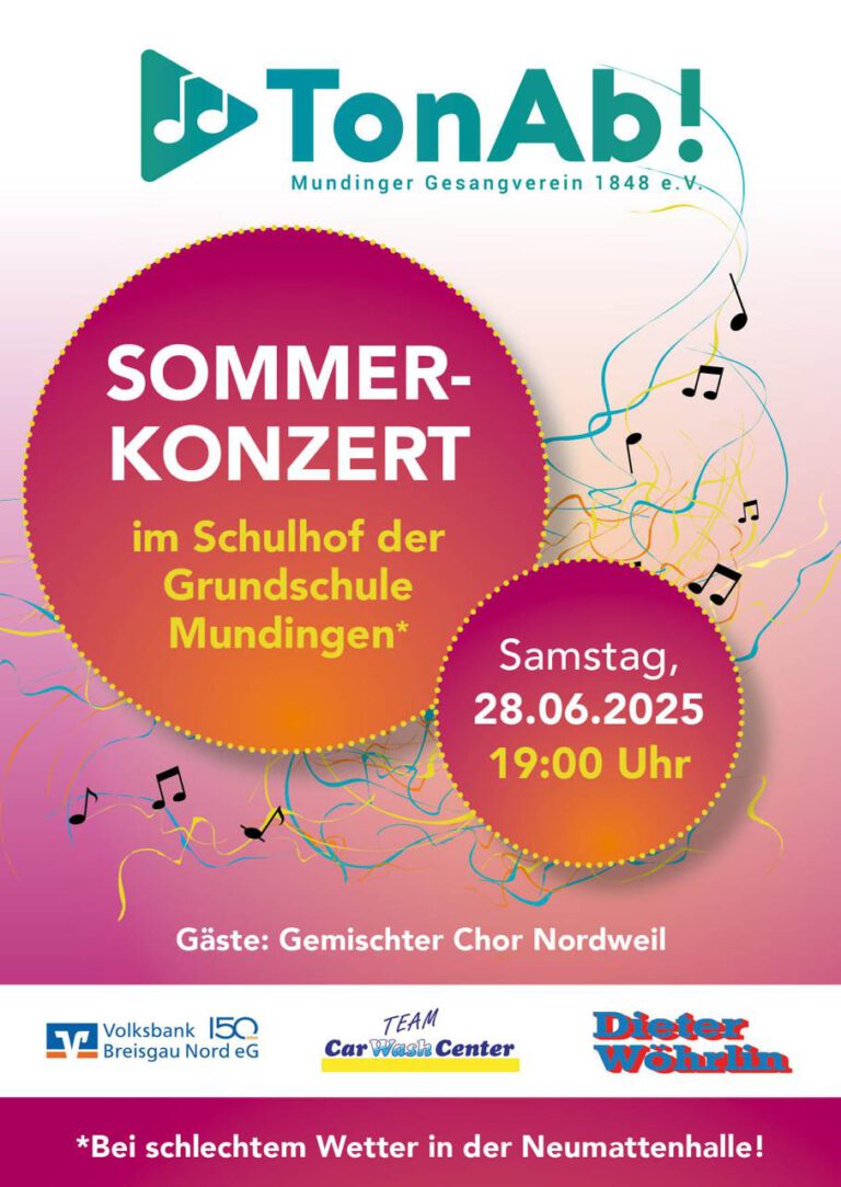 Der Countdown läuft – Sommerkonzert am 28.06.2025